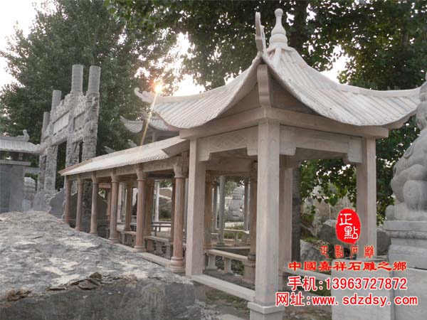 晚霞紅長(zhǎng)廊,四角亭