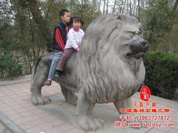 園林雕塑|石雕走獅
