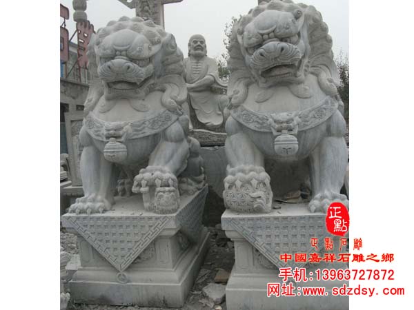 石雕北京獅|蹲獅雕刻