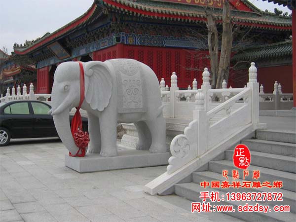 石雕漢白玉大象