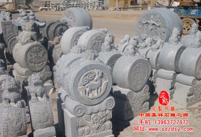 仿古青石門(mén)墩
