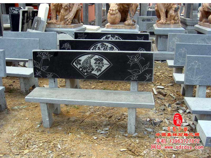 青石石椅雕刻